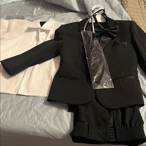 Black Tuxedo Suit with Bow Tie